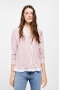 Romantic two-material T-shirt in pink