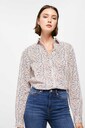 Floral liberty print blouse in camel