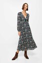 Paisley Print Midi Dress in natural