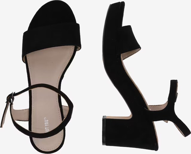 Sandals 'Elea' in black & beige