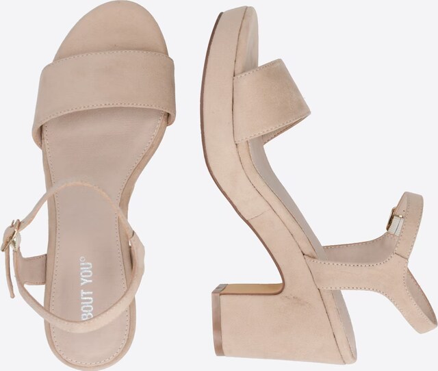 Sandals 'Elea' in beige & black